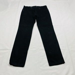 Marc Anthony Jeans Mens Size 33 X 32 Black Slim Straight Leg Stretch Brushed